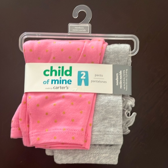 Baby girl bundle of pants 6 pieces - Child of mine Carter’s- size Newborn- NWT - Picture 7 of 8